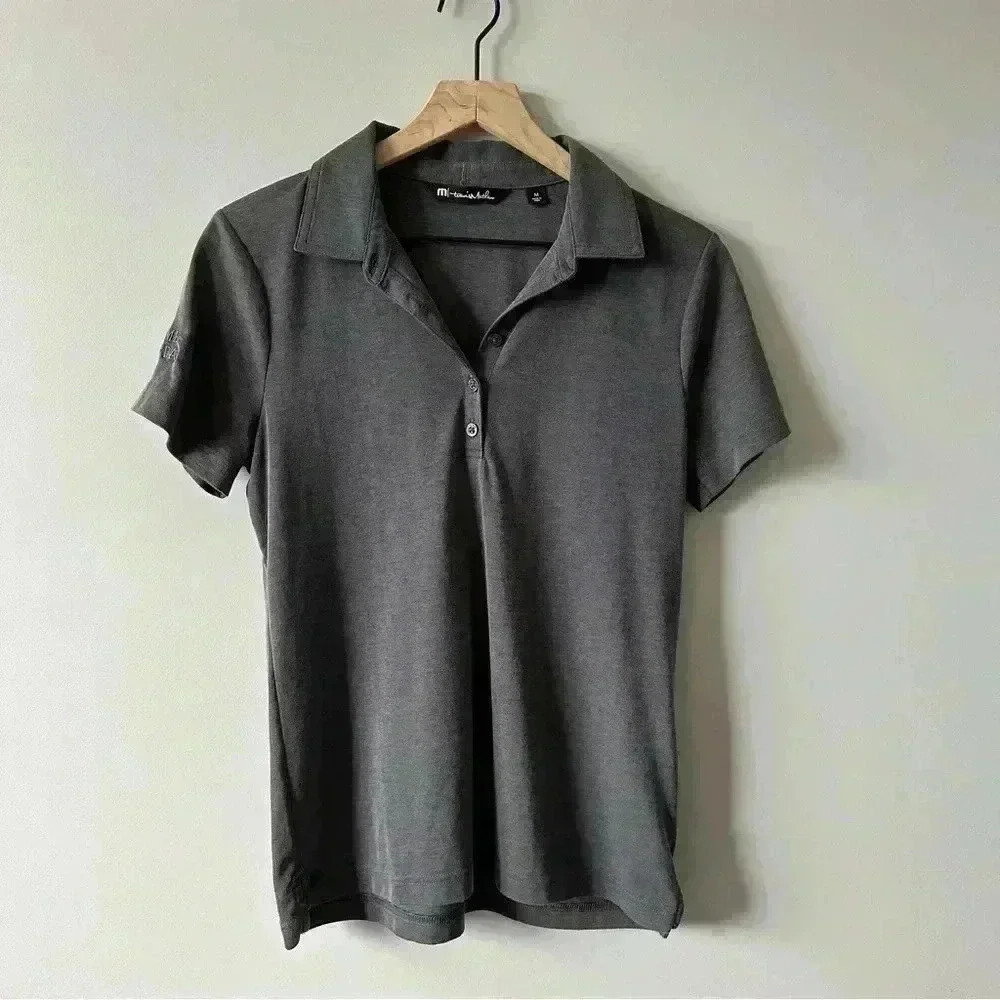 Travis Mathew Gray Oceanside Heather Polo Women’s Medium Ladies